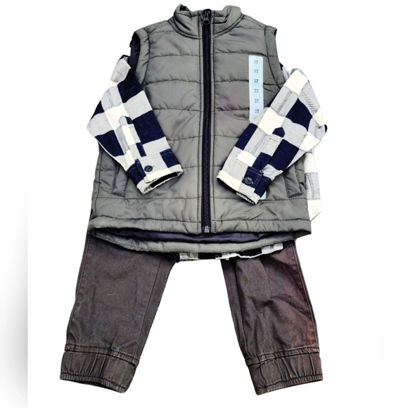 NWT Union Bay Boys 3PC Outfit Set with Pants, Hoodie & Vest, 3T - Picture 6 of 6